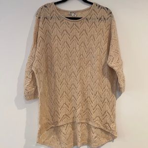 Kirra Cream Chevron Knit Sweater (L)
